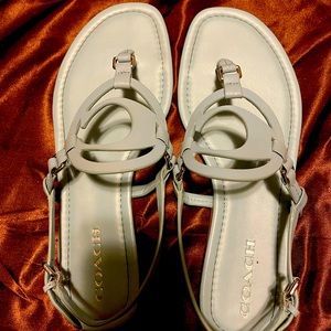 Coach sandals light blue